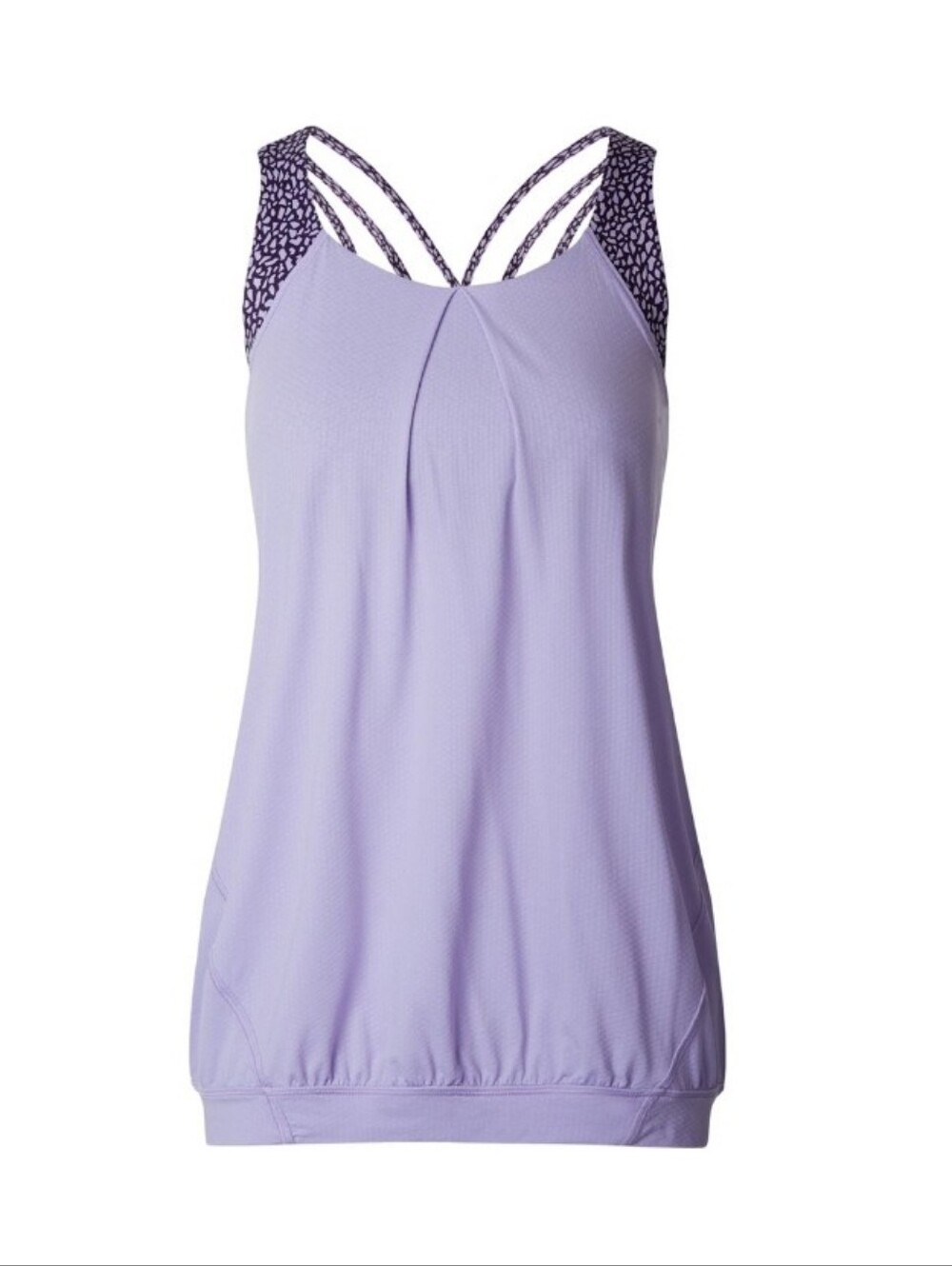 Lululemon Nouveau Limits TankLilac / Miss Mosaic Lilac Deep Zinfandel, Sz 4. Euc